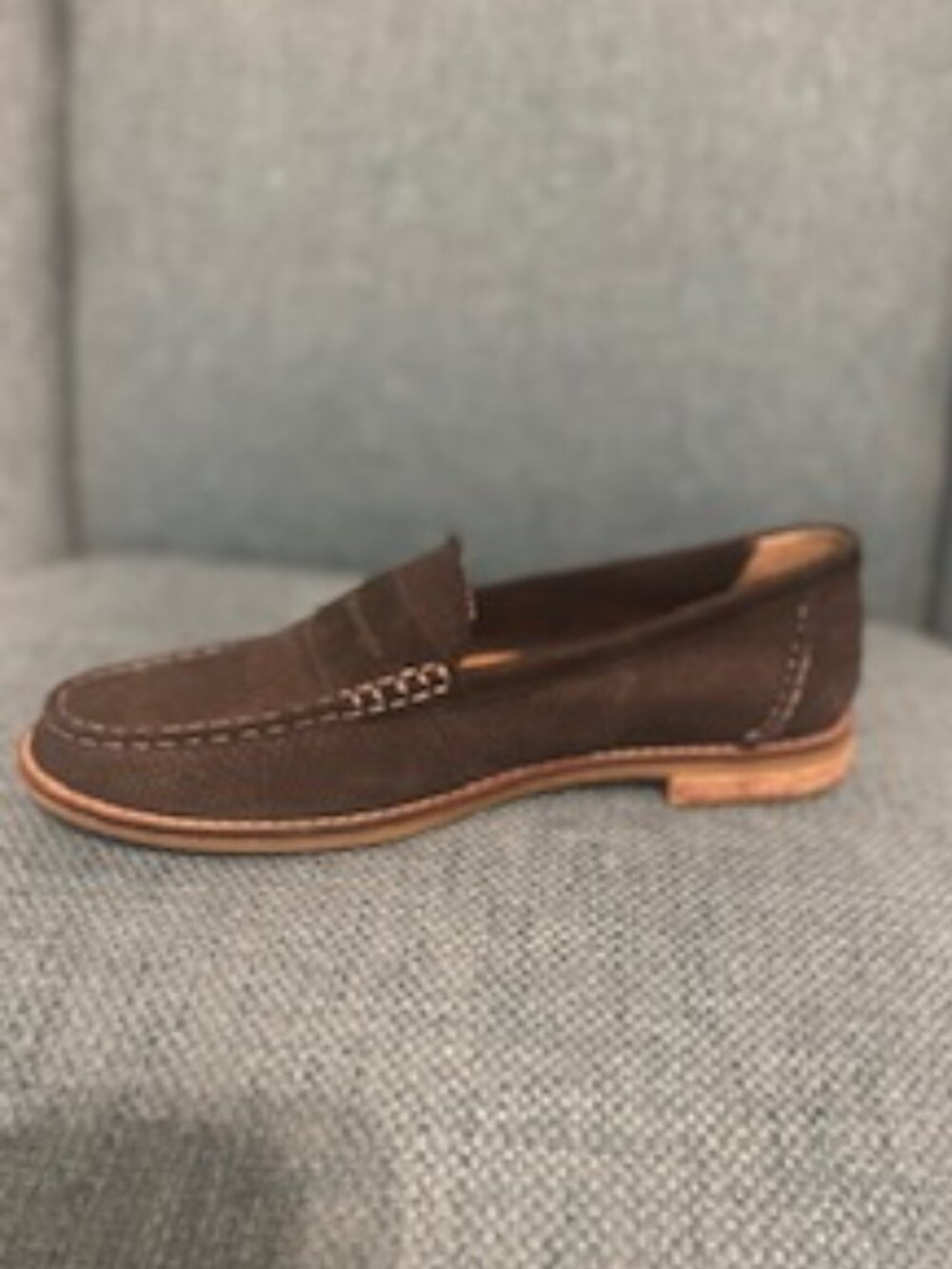 Sperry Seaport Penny Suede Loafers Size 8 Classic Preppy Nautical